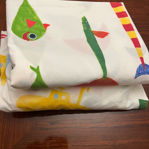 Pottery Barn 100% organic cotton Colorful sheets no PC/ Firm Price - Picture 2 of 16